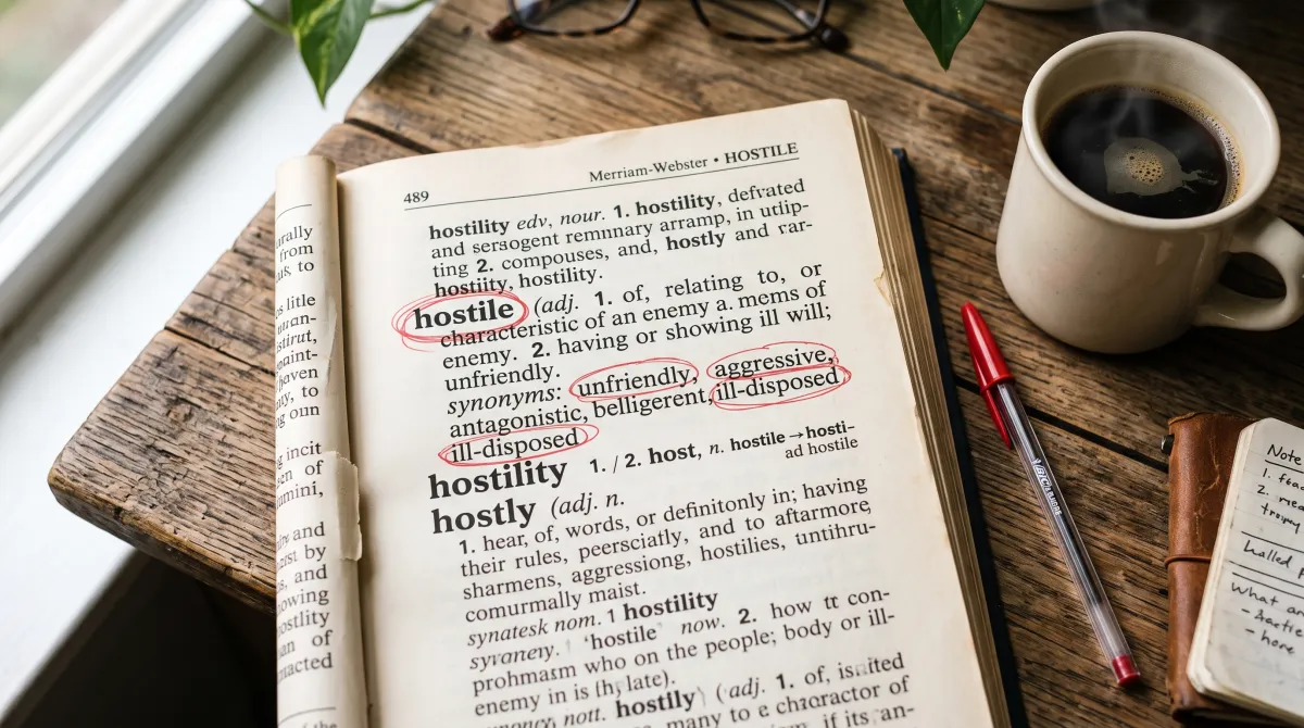 Hostile Synonyms: 12 Words Sorted by Intensity (2026)