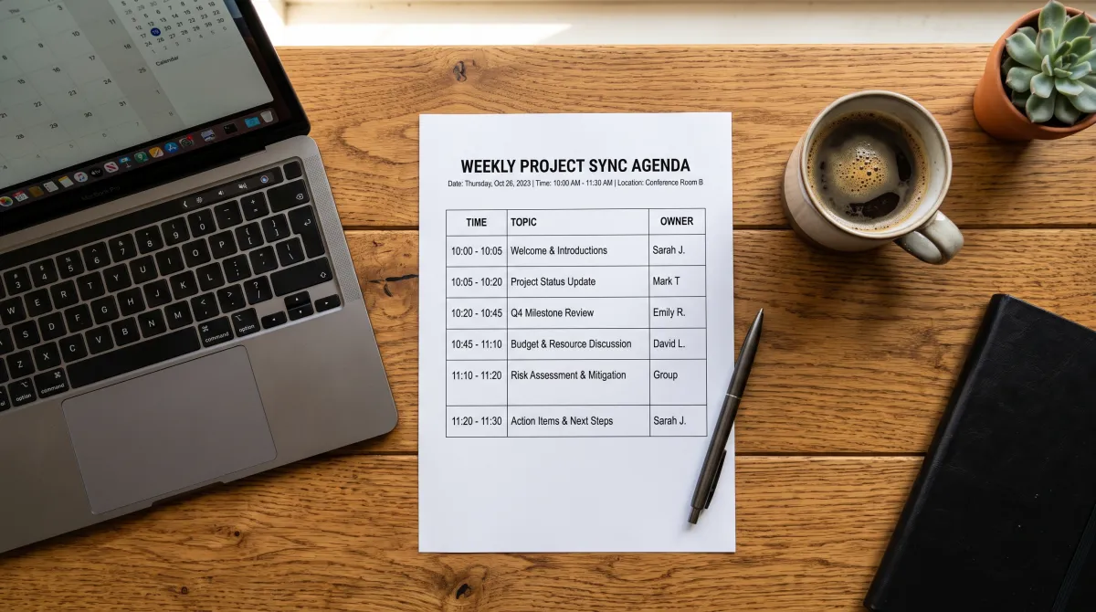 Meeting Agenda (2026): Formats, Template & Examples