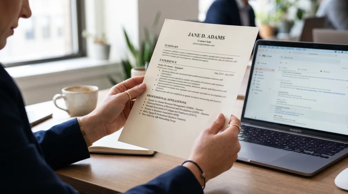Affiliations on a Resume Example: 3 Formats That Work