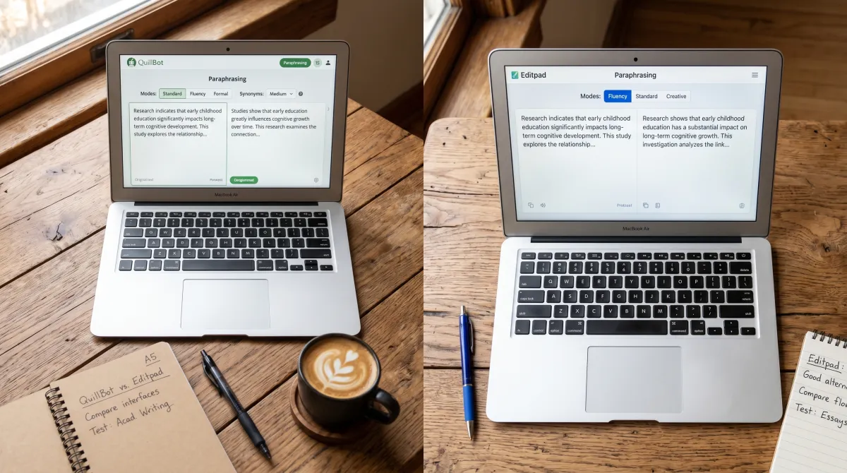 QuillBot vs Editpad: Best AI Paraphrasing Tool (2026)