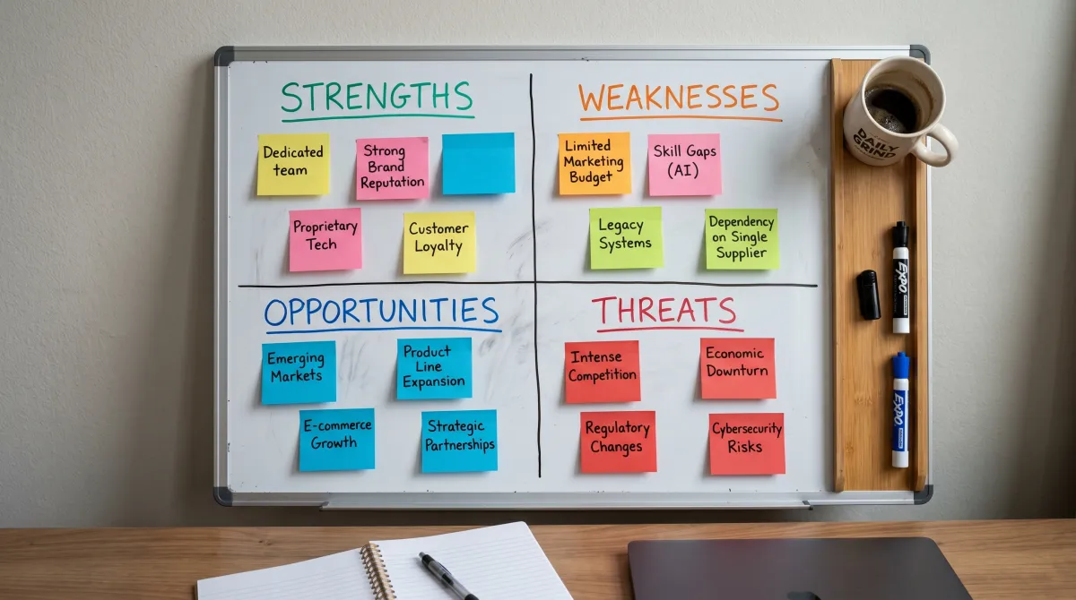 SWOT Analysis Examples (2026): 7 Real Grids + Free Template