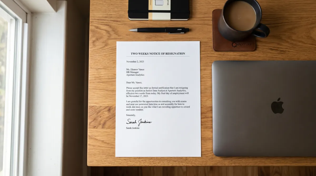 Two Weeks Notice Letter (2026): Template, Samples & Format