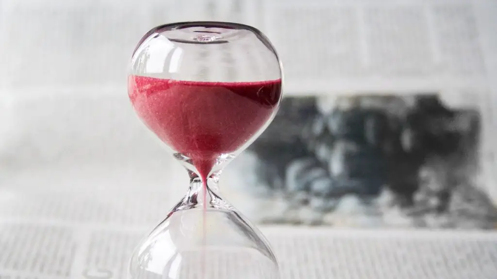 An Hourglass of red sand