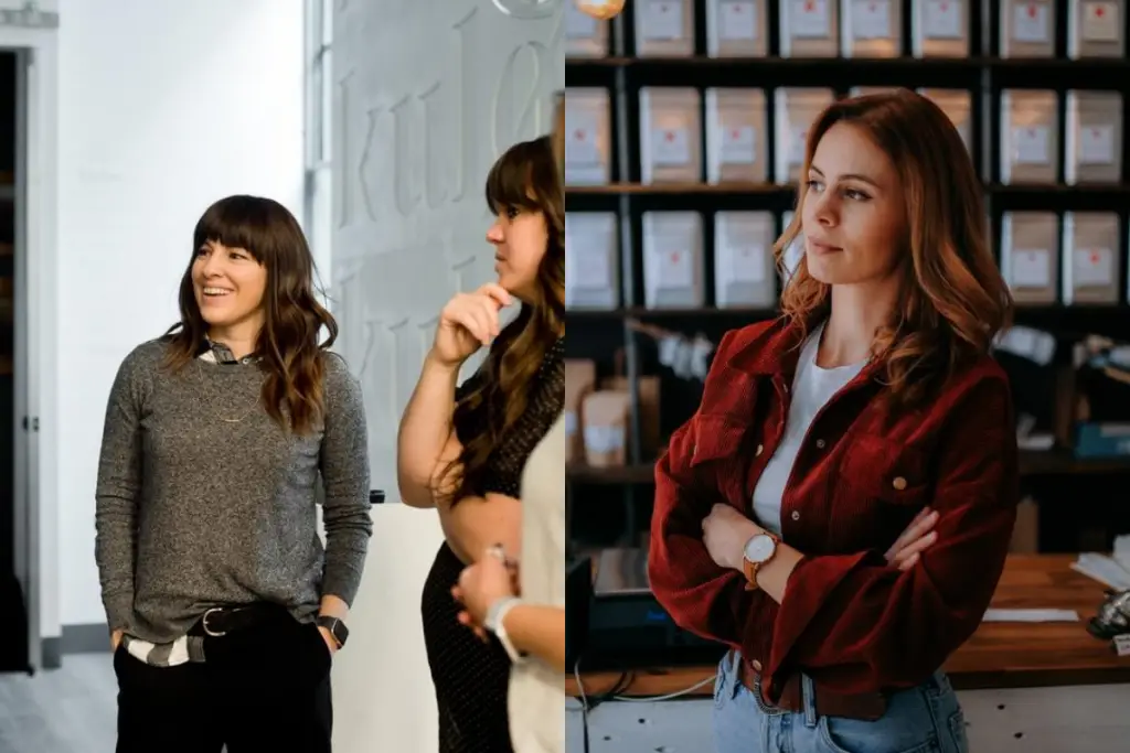 A group of women standing in a room