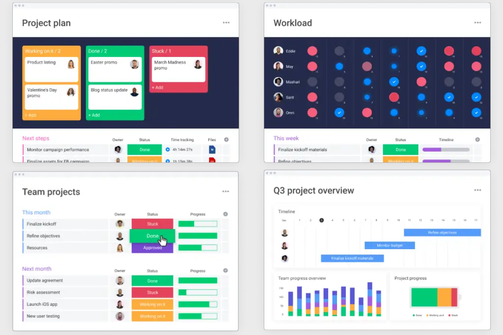 Asana vs Monday - MONDAY.COM FEATURES