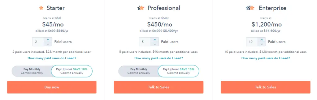 Hubspot Sales Hub Pricing 