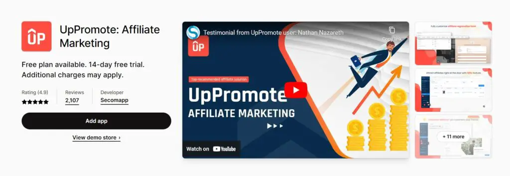 Best Shopify App for Affiliate Marketing - UpPromote 