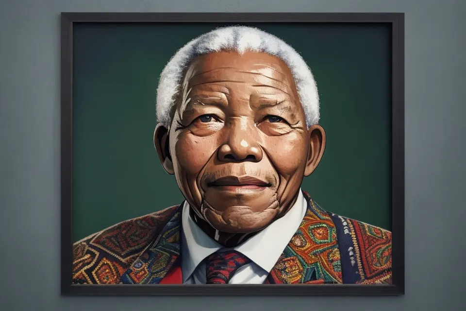 Nelson Mandela the First Black President Of South Africa