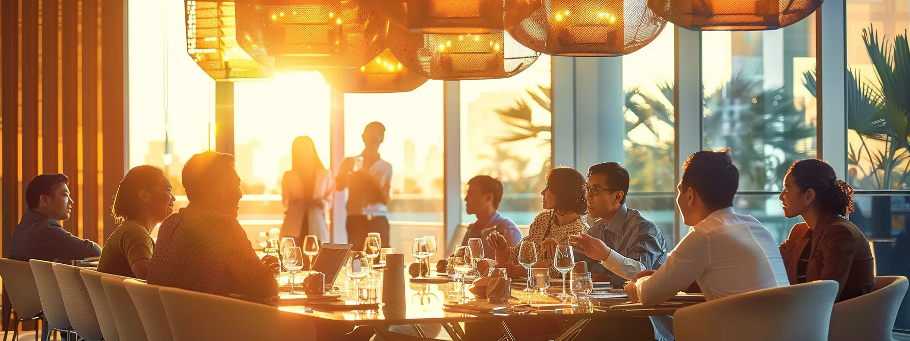 an image of a diverse group of professionals brainstorming and discussing strategy in a modern boardroom setting.