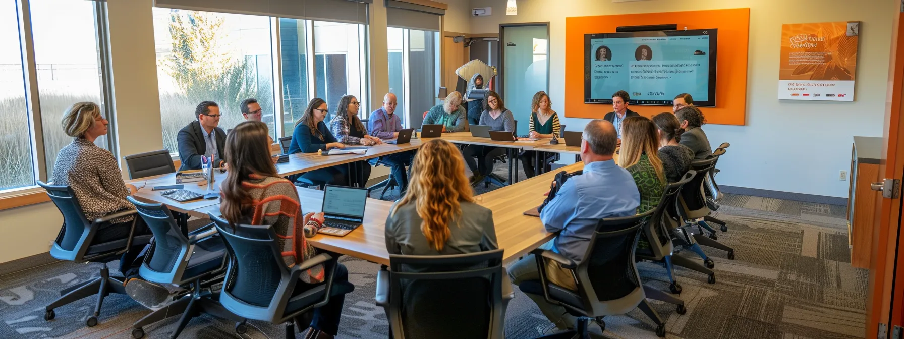 a team meeting where a manager addresses employees with transparency, restoring trust and improving practices after an investigation.