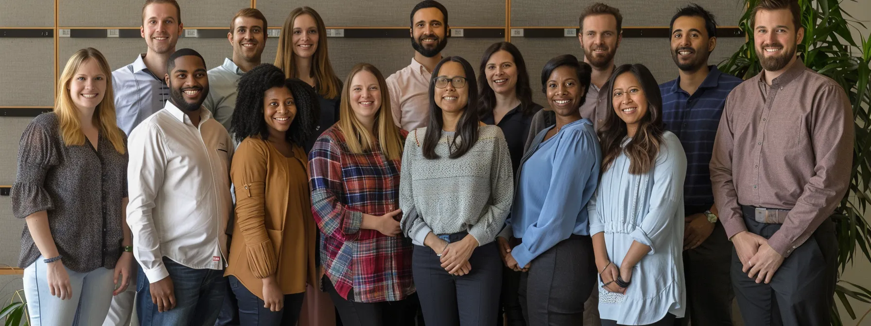 a diverse group of employees engaging in a team check-in meeting led by a confident and approachable manager.